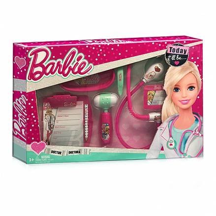 Игровой набор юного доктора из серии Barbie с планшетом и стетоскопом, средний 